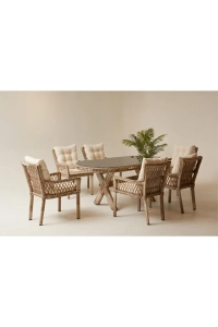 Polo Rattan Bahçe Masa Takımı (6 KİŞİLİK)